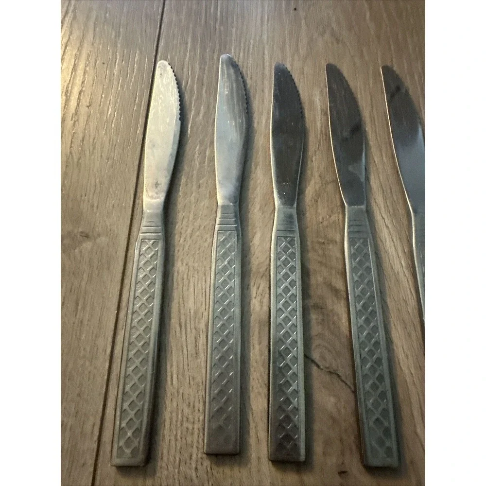 Vintage Oneida Stainless Majorca Lot Of 7 Flatware‎ Dinner Knife Knives